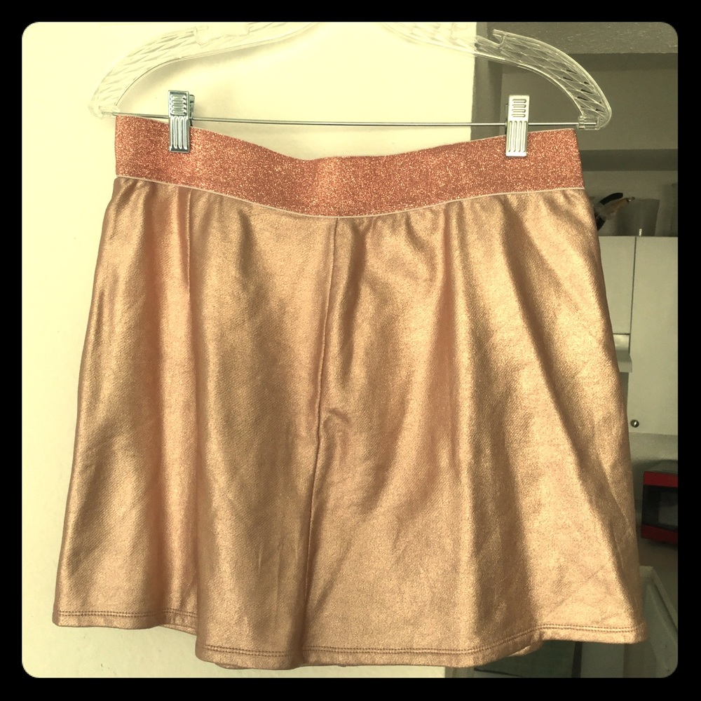 Metallic pink skirt